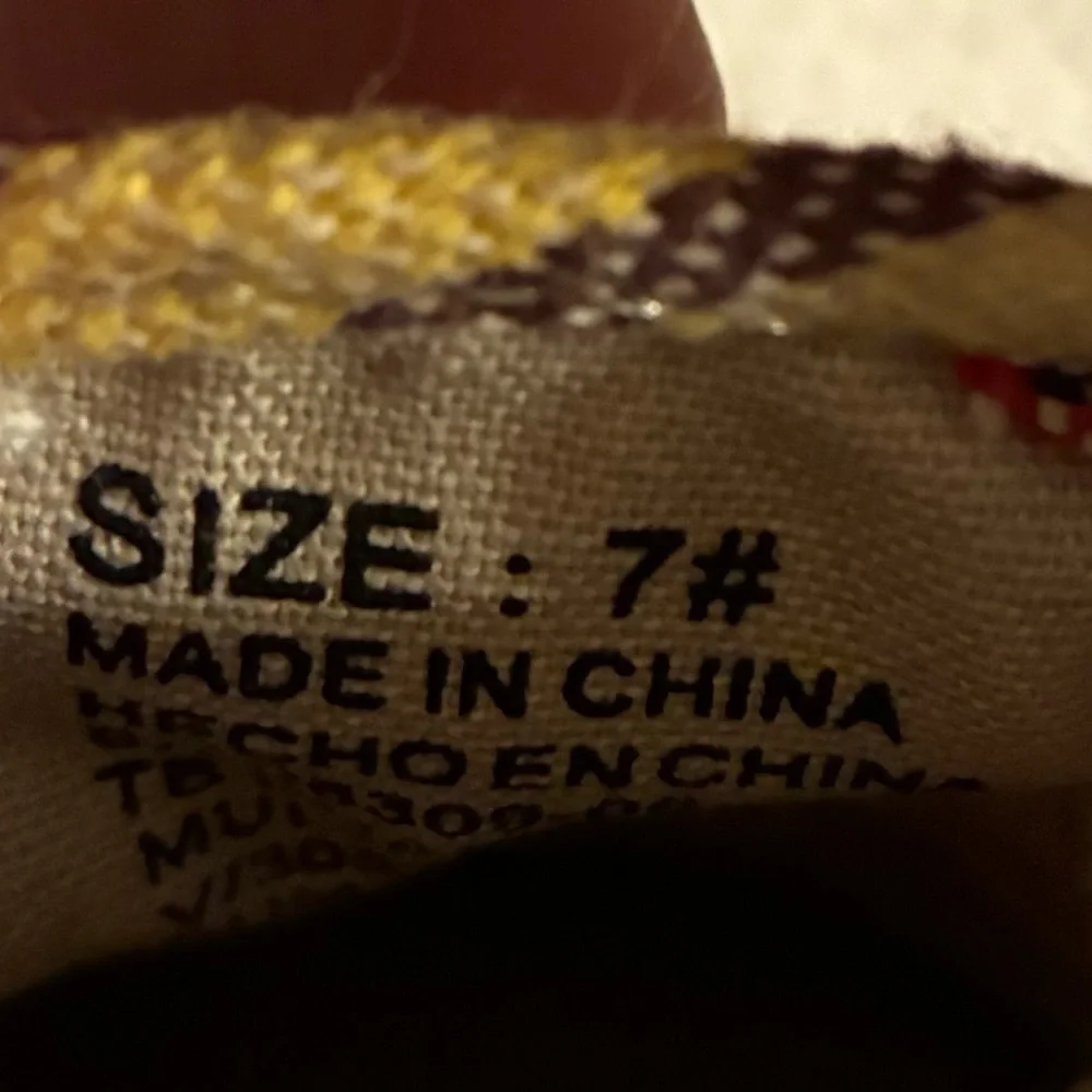 GAP Kids Yellow Multi-Stripe Slip-On Moccasins Baha Canvas Shoes Woven Toddler 7
